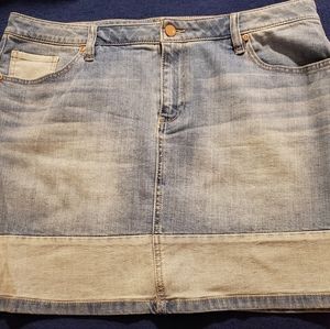 NY&CO Soho Two-tone Jean Skirt Size 14